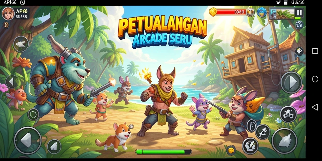 Menampilkan gameplay seru dan tantangan dalam API66.
