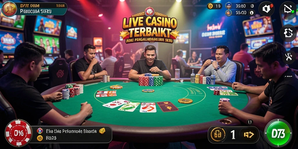 Tampilan gameplay Live Casino D73 yang memikat dan interaktif.