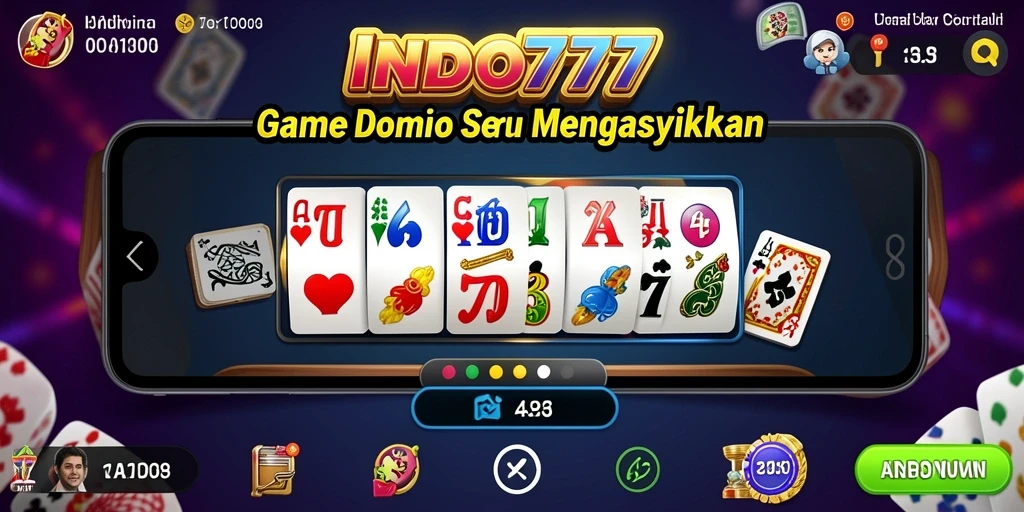 Tampilan gameplay Domino yang seru dan mendebarkan di INDO777.