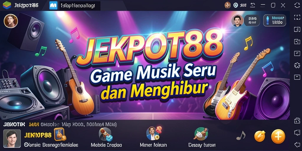 Gameplay JEKPOT88 yang menampilkan keseruan bermain musik.