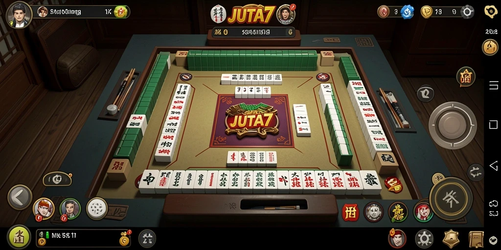 Tampilan gameplay Mahjong yang menarik dan menantang di JUTA7.