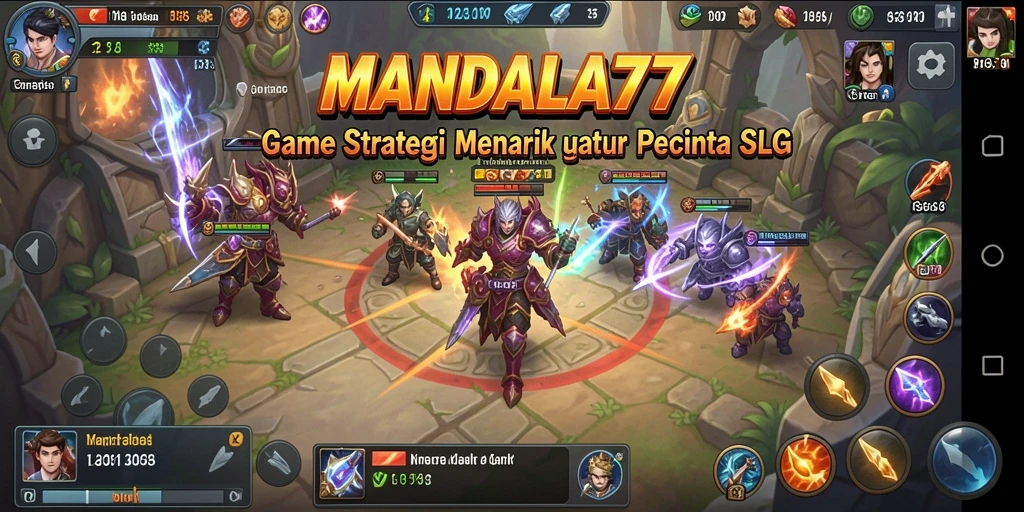 Tampilan gameplay menarik dari MANDALA77 dengan aksi SLG yang seru.