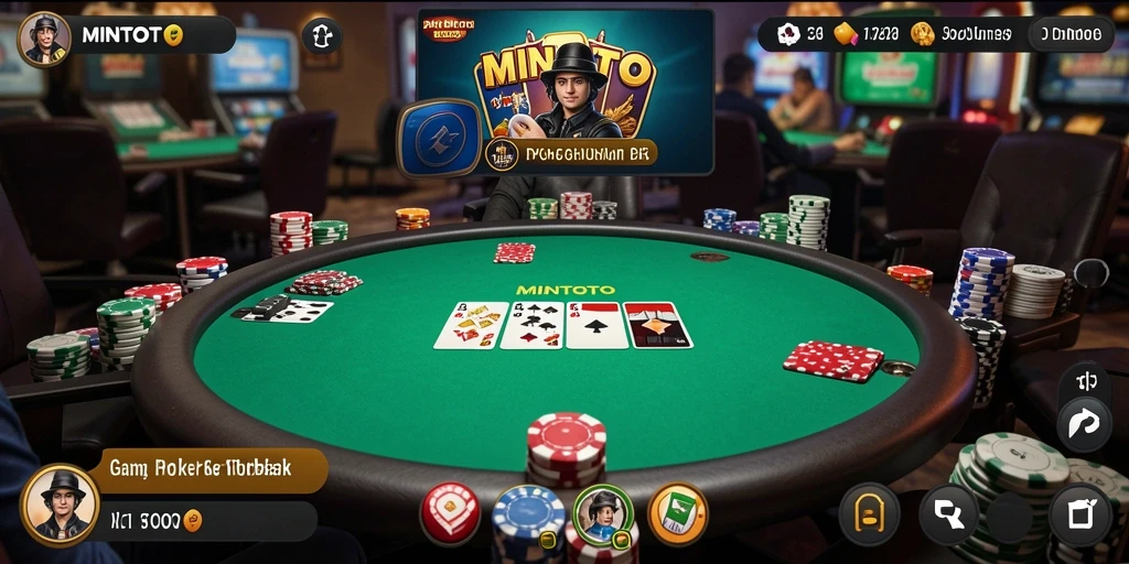 Tampilan gameplay Poker yang menarik di MINTOTO.