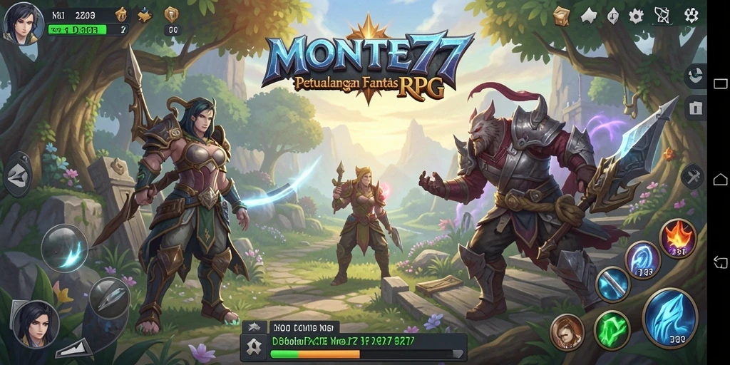 Tangkapan layar <strong>MONTE77</strong> menampilkan aksi pertarungan seru di dunia RPG.