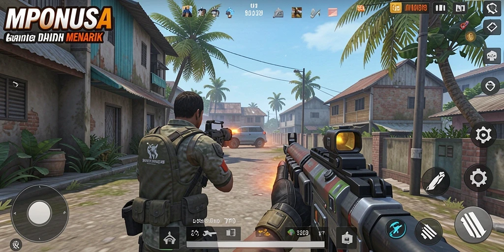 Gameplay MPONUSA yang mendebarkan dalam genre TPS.