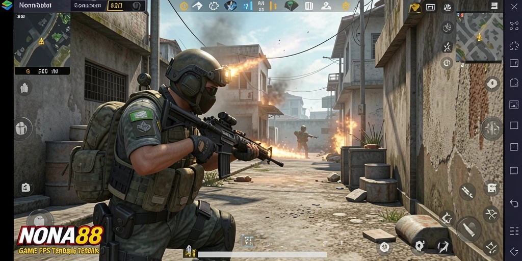 Gameplay intens NONA88 dengan aksi tembak-menembak yang mendebarkan.