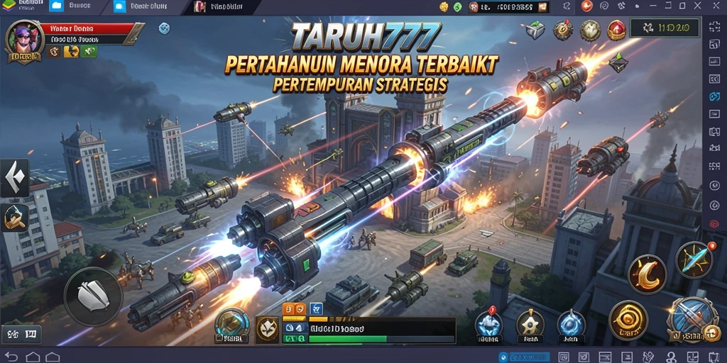 Tampilan utama TARUH777 menunjukkan pertempuran menara yang mendebarkan.